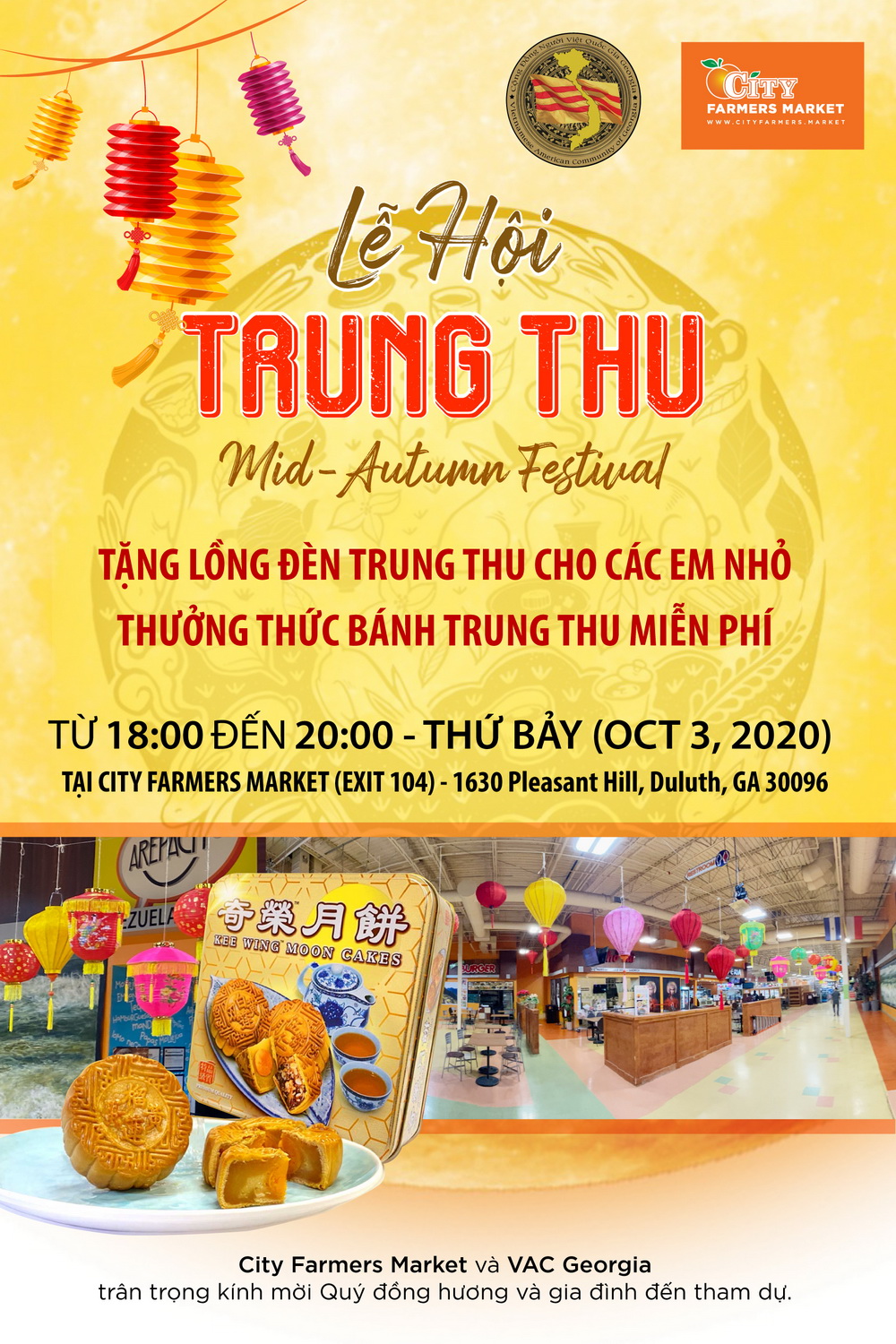 City Farmers Market  Mid-Autumn Festival 2020 TrungThu Poster new 2