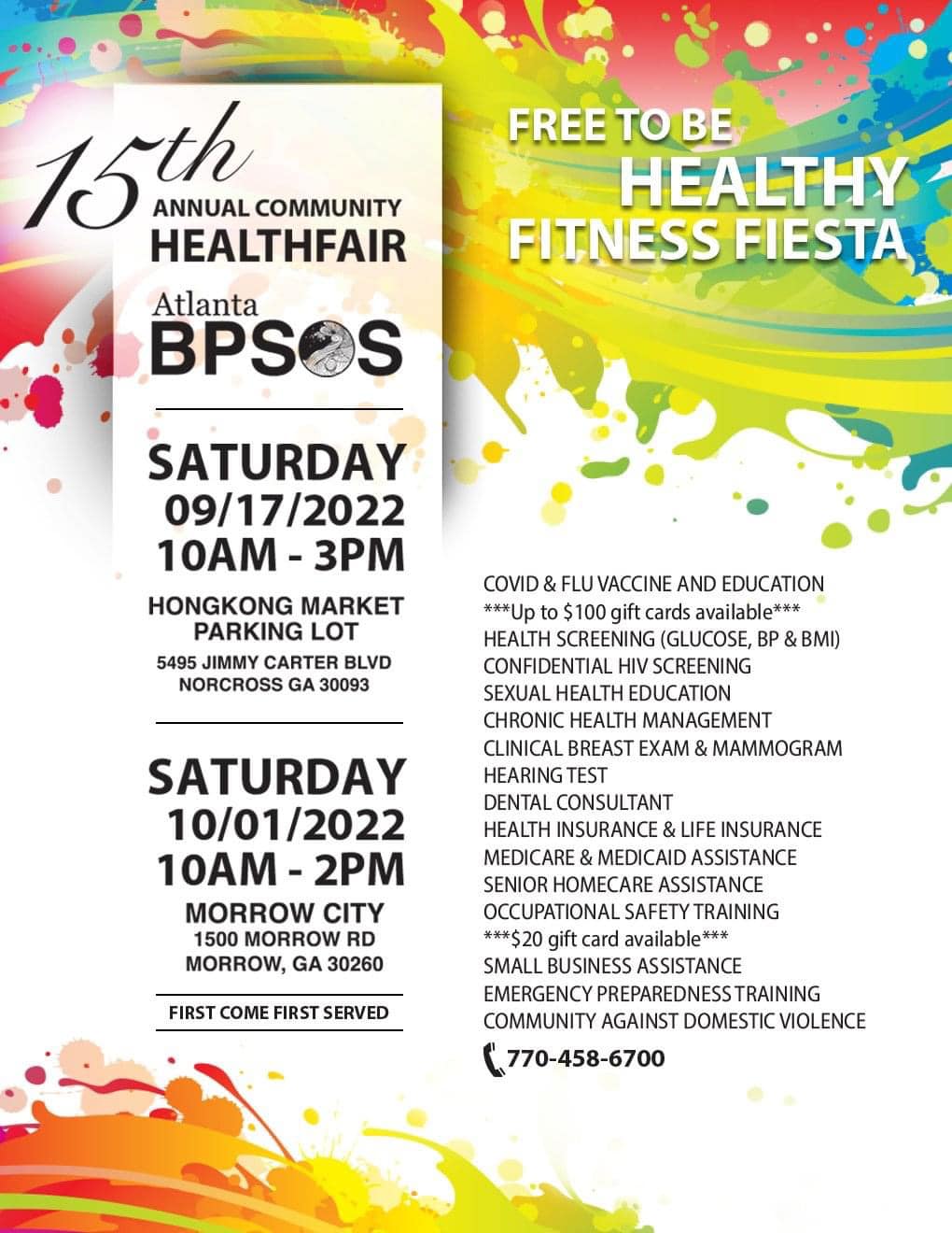 15th Annual Community HEALTHFAIR 305803026 3351839815099985 588397001641819970 n